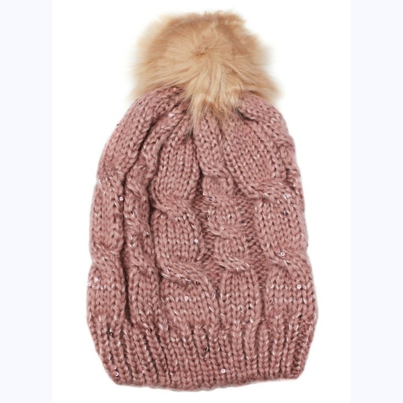 KiNG Accessories - Knitted Beanie W/Sequin